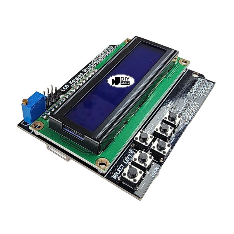 DIYables LCD 1602 Keypad Shield for Arduino Uno R3/R4, Mega, Integrated Keypad and Display for Arduino Projects, 1 Pack - Image 5